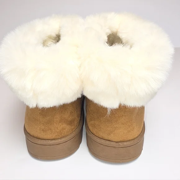 White Mountain Women's Faux Fur Lined Suede Ankle Booties Size 10 - Picture 9 of 14